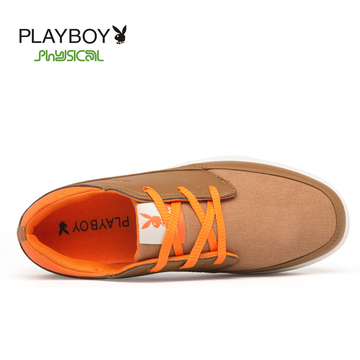 PLAYBOY/花花公子秋季新款男鞋防滑板鞋　运动休闲鞋韩版系带布鞋