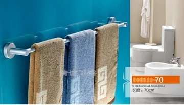 定制太空铝单杆加长毛巾杆卫生间毛巾架浴室浴巾架洗手间挂件挂杆