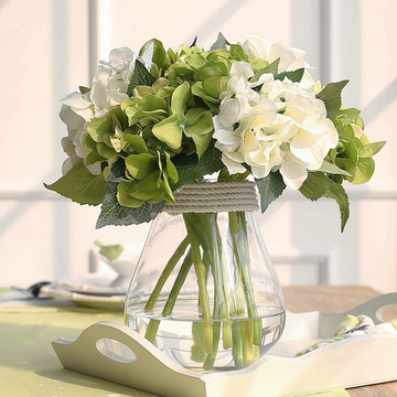 现代创意客厅餐桌透明花瓶摆件摆设家居装饰品假花仿真花花艺套装