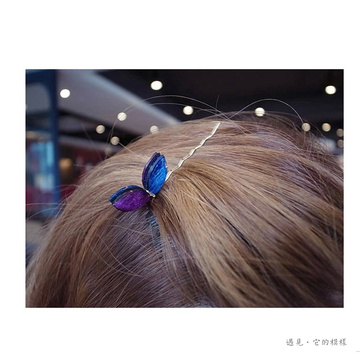 韩国进口代购发饰 彩色水晶可爱兔耳朵小发夹边夹刘海夹一字夹