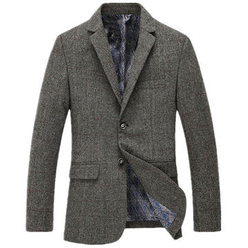 2016春夏季外套男式澳洲羊毛呢西服休闲男士西装纯色修身便服单西