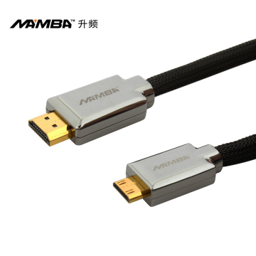 MAMBA/升频F800 迷你HDMI线转HDMI线1.4版平板电脑接电视高清线