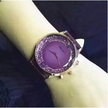 正品韩版大表盘刻度女士手表皮带女表梦幻时尚潮流学生腕表时装表
