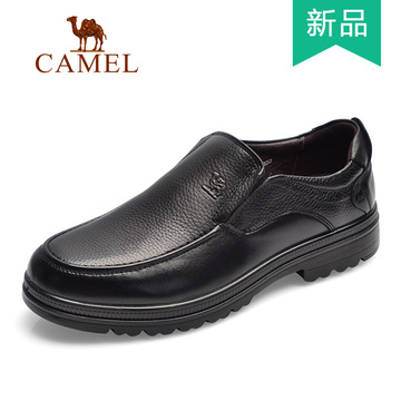 Camel/骆驼男鞋2015秋季新款商务休闲皮鞋套脚舒适真皮A253211217