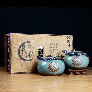 安溪铁观音礼盒装高档木质陶瓷罐装特级茶叶清香型散茶春茶浓香型