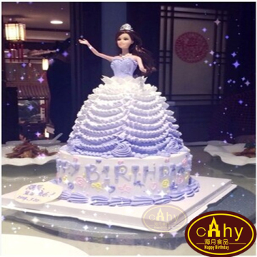 苏州漂亮芭比生日蛋糕 送情人 送孩子  艺术创意造型订做配送上海