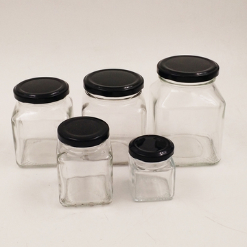 方形透明无铅玻璃瓶密封罐燕窝蜂蜜瓶酱菜果酱罐分装瓶手工糖果瓶