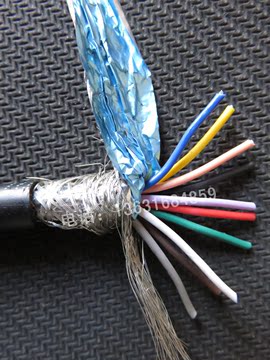 多股电线电缆线护套软线10芯双屏蔽信号控制线RVVP10*0.3平方纯铜