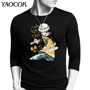 YAOCOK摇客 秋装新款长袖T恤 卡通动漫海贼王长袖T恤 罗长袖T恤