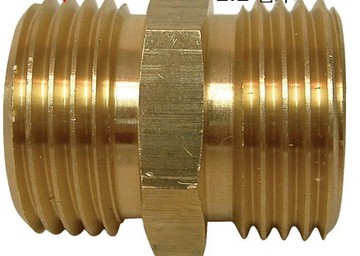 铜外丝对接 直接 双外丝铜接头加厚管件 水管内接4分 美制螺纹