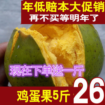 包邮 双1212越南鸡蛋果 新鲜 水果 狮头果 蛋黄果 26元5斤送1斤