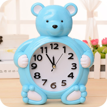韩国创意小浣熊闹钟时尚个性懒人学生儿童闹表卧室床头电子时钟表