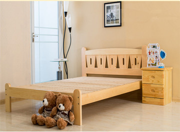 实木床松木床1.5单人床双人床1.2 1.0儿童床可定制特价包邮
