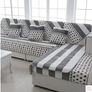 简约现代法兰绒简约现代组合沙发垫时尚高档绗缝工艺沙发垫巾抱枕