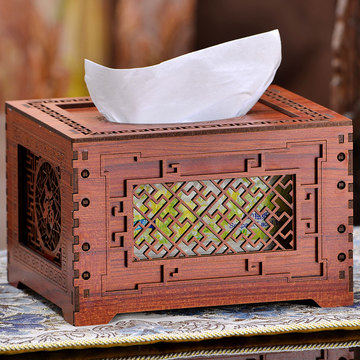 家居实木制茶几纸巾盒创意办公室家用餐巾纸抽盒客厅抽纸盒中式