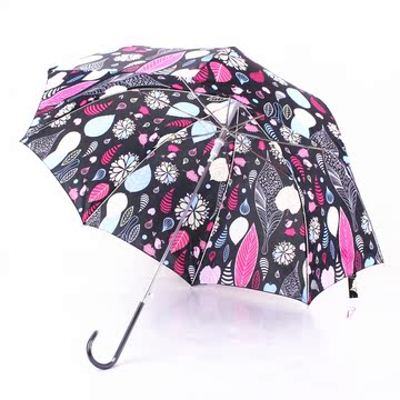 新款韩国阿波罗拱形树叶花长柄伞晴雨伞