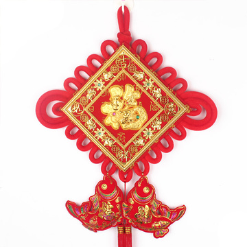 两用福字中国结板结挂件婚房装饰客厅挂件中国风喜庆新年家居用品