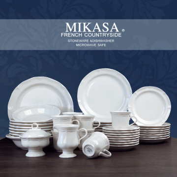 瓷器 陶瓷餐具套装 出口美国mikasa正品A等品 新骨瓷 法式复古西