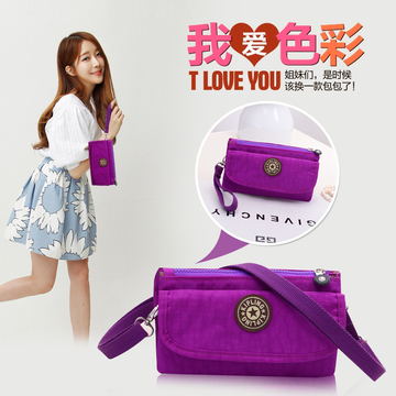 新款韩版多功能女包手拿包零钱包女式钱包斜跨包单肩小布包包邮