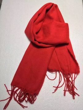 新款红色精品羊绒围巾 托玛琳富硒羊绒围巾 会销评点礼品