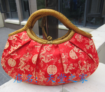 特价苏州丝绸女式织锦缎手提包拎包晚宴包新娘包配旗袍古典刺绣包