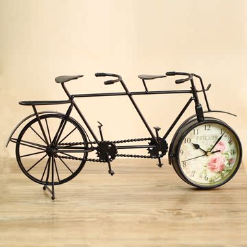 ZAKKA 创意座钟 铁艺术自行车 单面静音钟 节日礼物