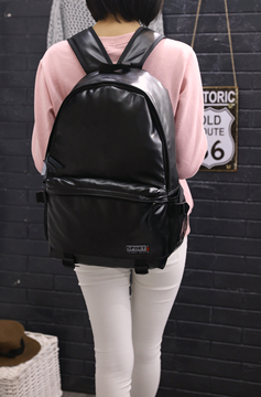 包邮时尚潮流男女包韩版高中大学生背包PU皮休闲购物旅行双肩背包