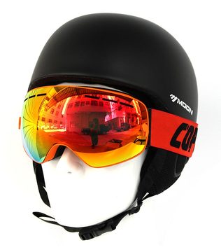 滑雪镜 双层 防雾男女款大球面滑雪眼镜 防风单板双板可卡近视镜