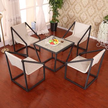 藤椅组合花园桌椅五件套椅子茶几户外家具阳台桌椅三件套庭院休闲