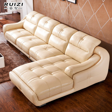 家具1212预售 真皮沙发头层牛皮 小户型客厅L型组合现代简约沙发