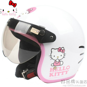 台湾EVO大脸白色哈雷电动摩托车男女复古半头盔安全帽保暖冬季
