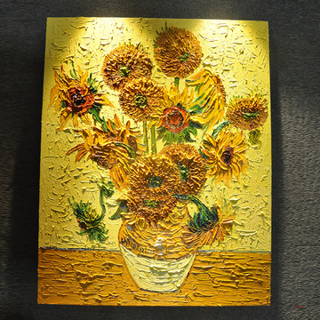 【预售】梵高7幅向日葵纯手绘油画包含14朵和15朵向日葵