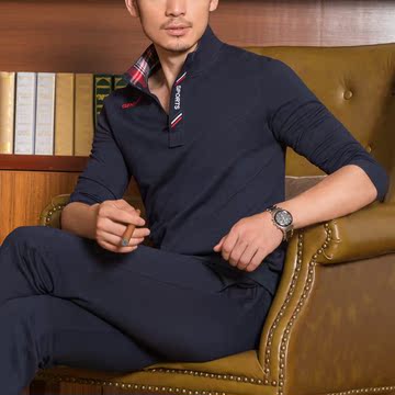 2015秋装新款精品高端男士连帽休闲运动套装韩版卫衣套装大码套头