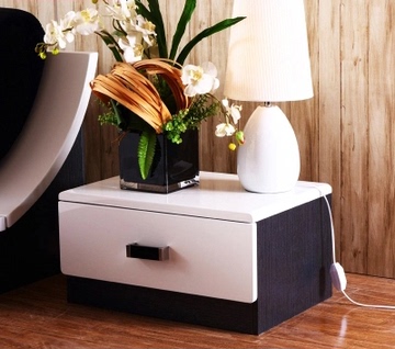 宜家简约现代创意新款单抽屉木纹钢琴烤漆床头柜 40cm斗柜定制