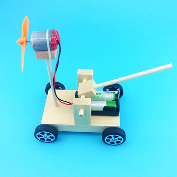 电动战车风力小车DIY科技小制作中小学生科普拼装模型小发明材料