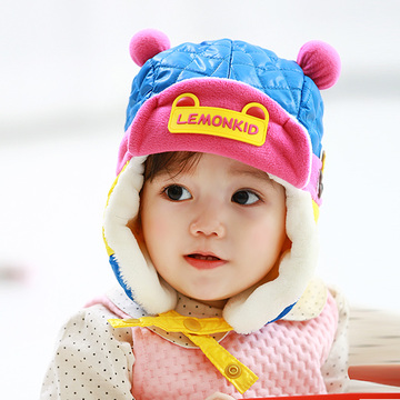 2014新款儿童护耳帽冬季男女宝宝帽子婴儿雷锋帽小孩帽子加绒加厚