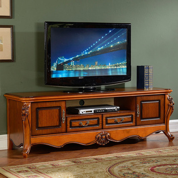 华泰 美式实木欧式客厅电视柜 1.6米小户型电视机柜 地柜家具601