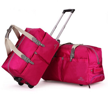 威盛达旅行包拉杆手提包行李袋拉杆旅行包男女拖轮包尼龙登机箱包