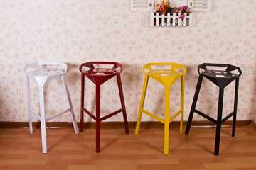 变形金刚椅休闲椅铸铁铁艺酒吧椅高脚吧凳创意几何吧台椅包邮