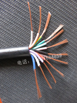 多股铜电线电缆线软线12芯护套线信号控制电源线RVV12*0.5平方