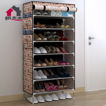 简易组装鞋柜门厅组合布鞋柜防尘鞋架鞋子收纳柜储物柜子特价包邮