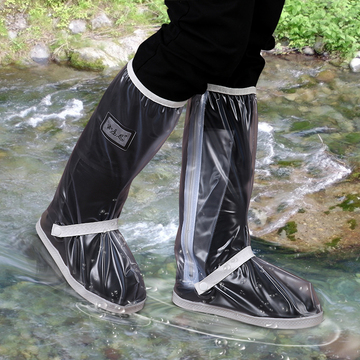 雨天防水男女通用中高筒加厚鞋底耐磨防滑防雨鞋套 旅行防水鞋套