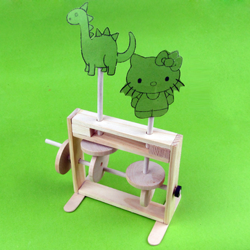 创想科普 DIY科技小制作 偏心轮运动玩具儿童手工拼装材料 直销