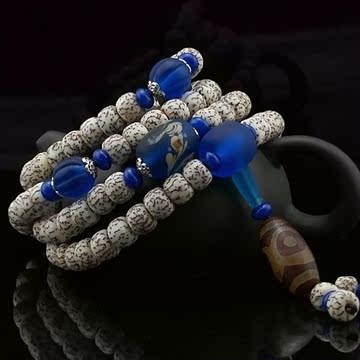 印尼高密金线金丝血丝菩提子手链 藏式桶珠佛珠手串108颗项链批发