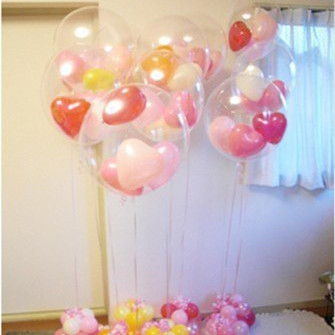 气球 DIY透明球中球 透明气球 婚礼生日派对装饰 双层乳胶气球