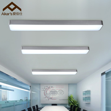 爱佳仕 LED吸顶灯铝材办公室照明灯具长方形设计师会议室长条灯饰
