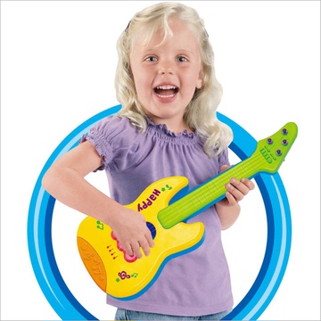 欧锐 婴幼儿早教 儿童乐器小吉他玩具 仿真吉他可弹奏 热卖