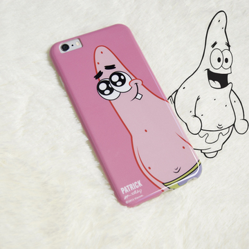 苹果iPhone6/6plus海绵宝宝派大星可爱卡通粉色tpu全包软壳手机套