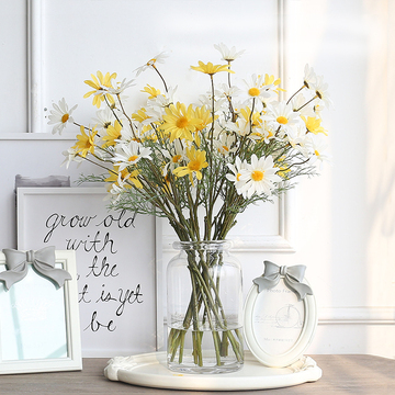 欧式透明玻璃大花瓶创意餐桌客厅电视柜干花假花仿真花装饰花摆件