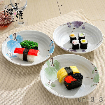 美浓烧日本陶瓷碗进口日式餐具陶瓷盘子菜盘瓷盘寿司盘西餐盘套装